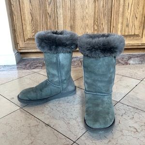 UGG Fleece Lines Suede Classic Tall Boots Size W10